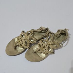 Madeline Stuart Elegant Gold Sandals